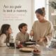European au pair making breakfast with children in Montreal