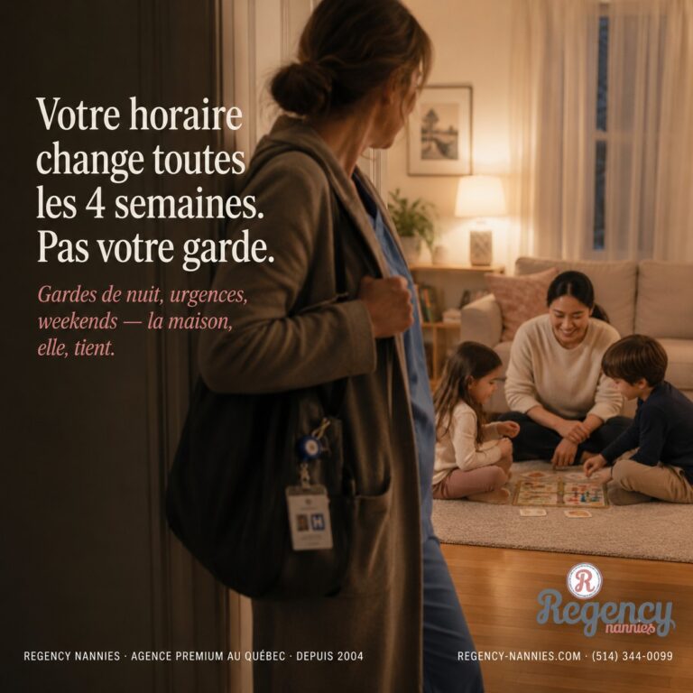 Nounou pour horaires atypiques : les trois options quand vos gardes changent chaque semaine