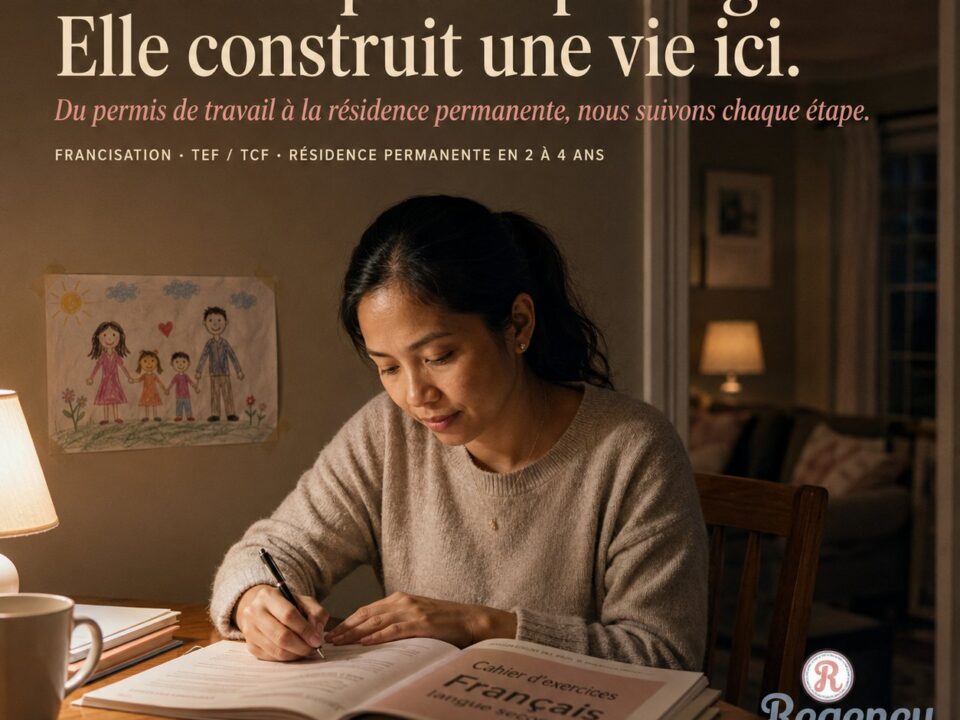 Nounou étudiant le français le soir, parcours vers la résidence permanente au Québec